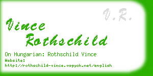 vince rothschild business card